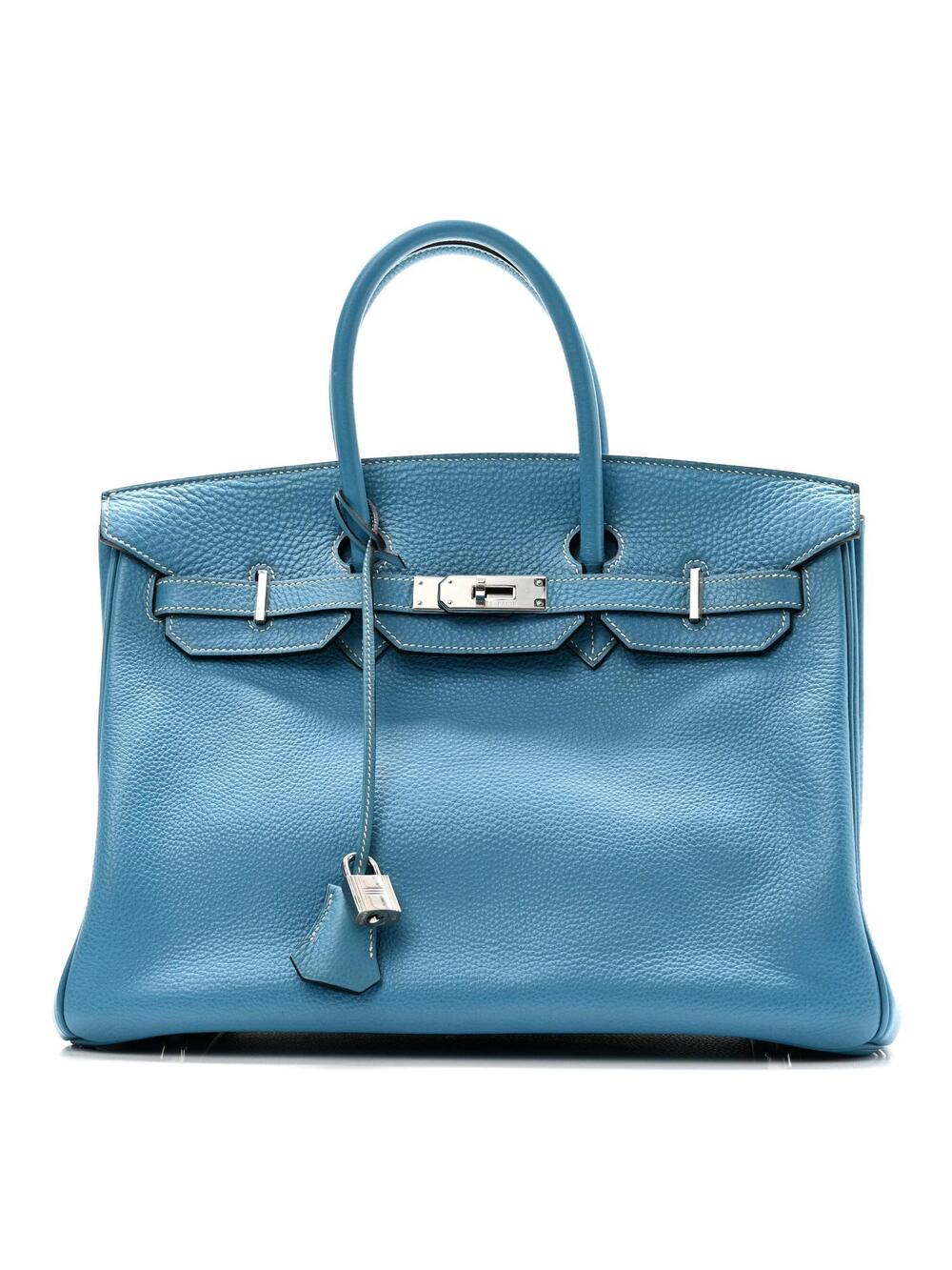 Hermes Togo Birkin 35 Blue Jean #357363H16B